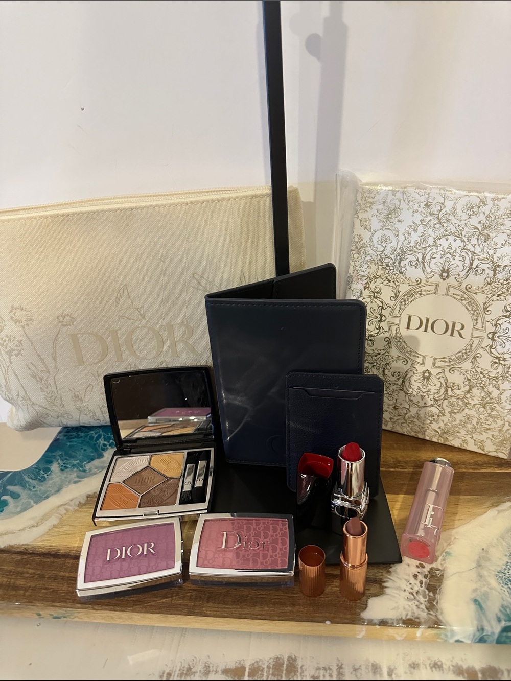 Authentic Dior Lipstick and Eyeshadow Collection in Red and Pink